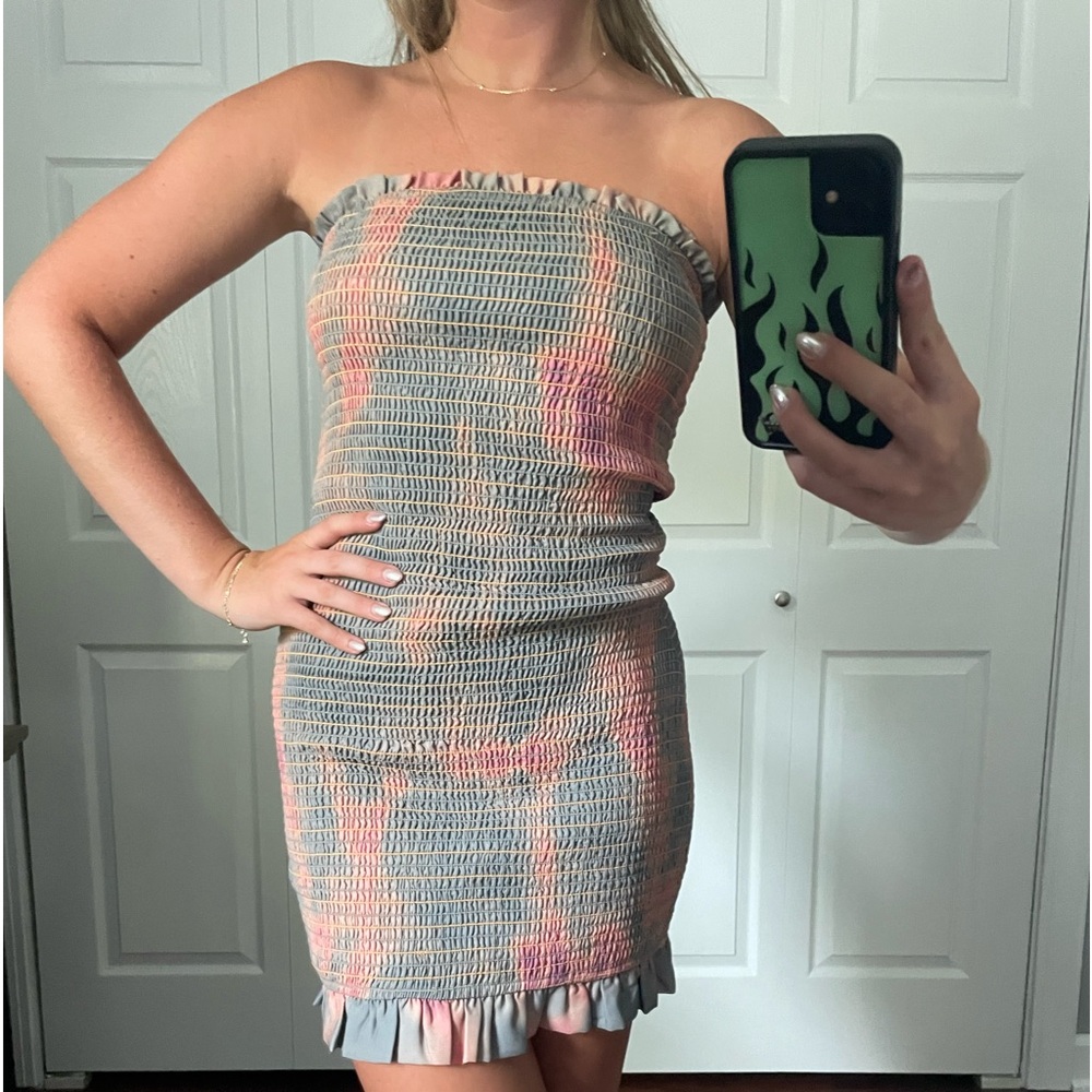 Toria Ribbed Multi Color Mini Dress